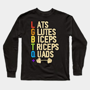 Lgbtq Weightlifting Quads Squad Long Sleeve T-Shirt